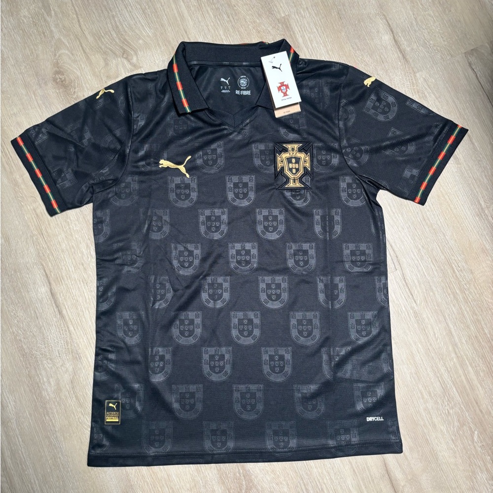 New Puma 26 Portugal Black Special Edition Jersey -  Mens Small